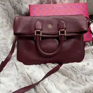 Tory Burch Burgundy Crossbody Bag